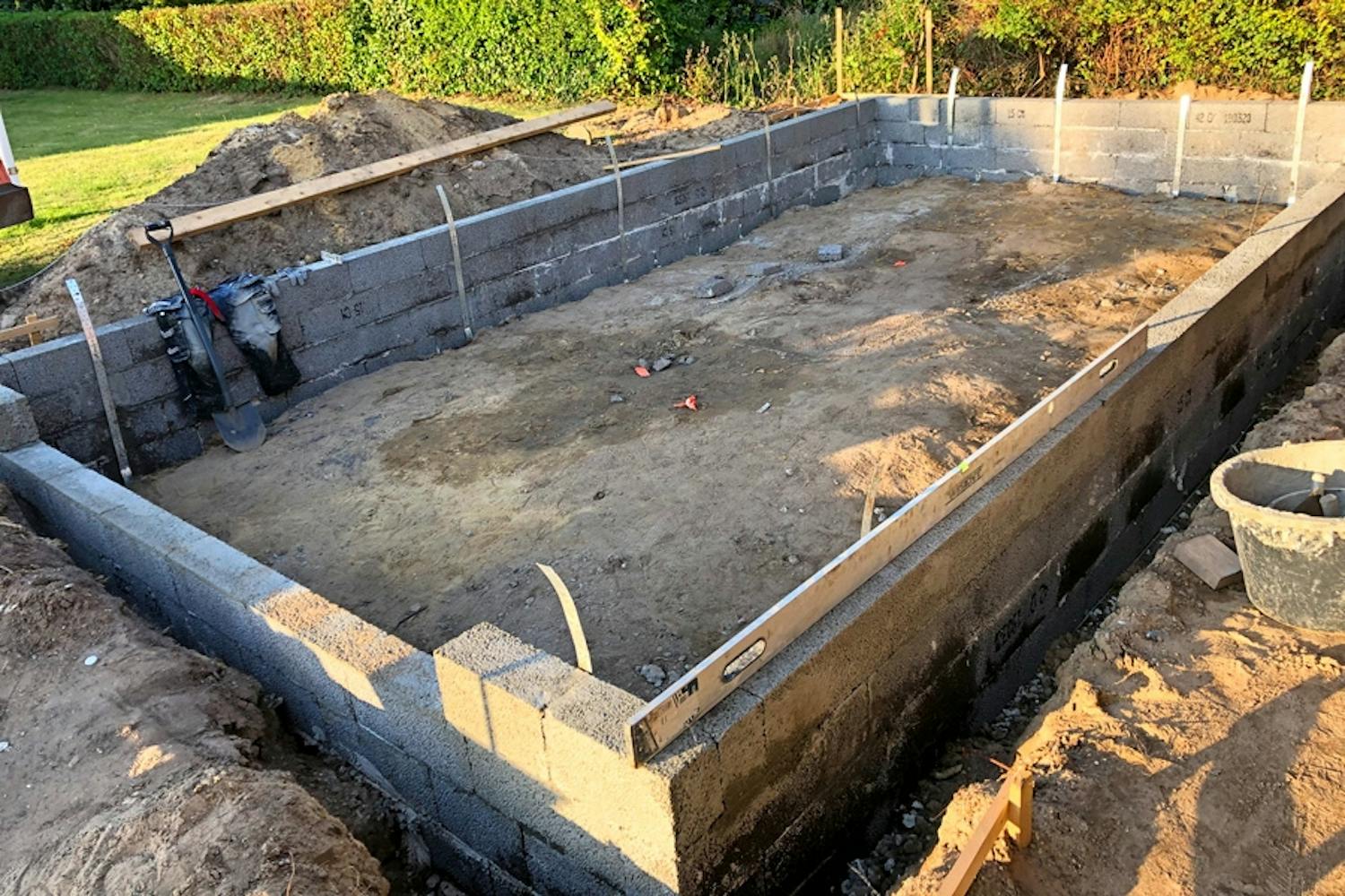 Randfundament Støbe randfundament